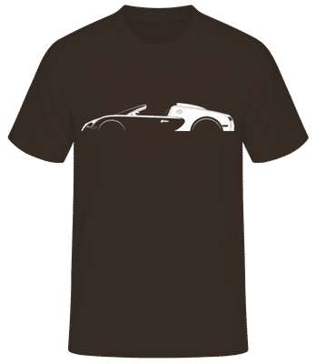'Bugatti Veyron Grand Sport' Silhouette - T-shirt standard Homme - Marron - Devant