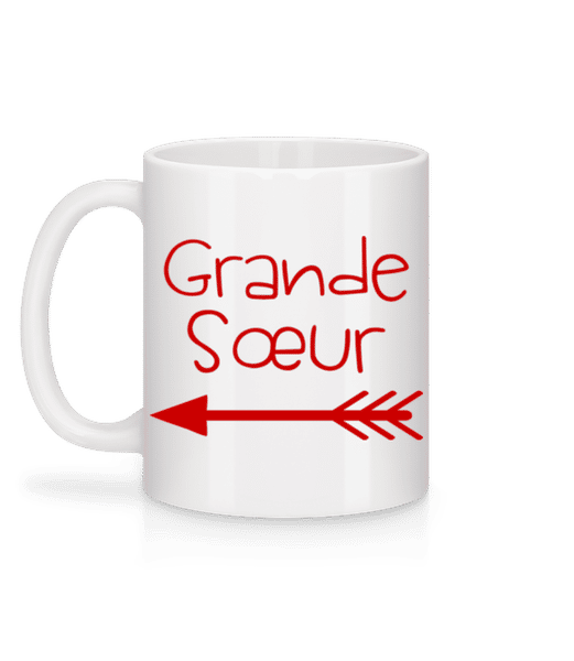 Aperçu: Grande Sœur - Mug en céramique blanc - Blanc - Derrière