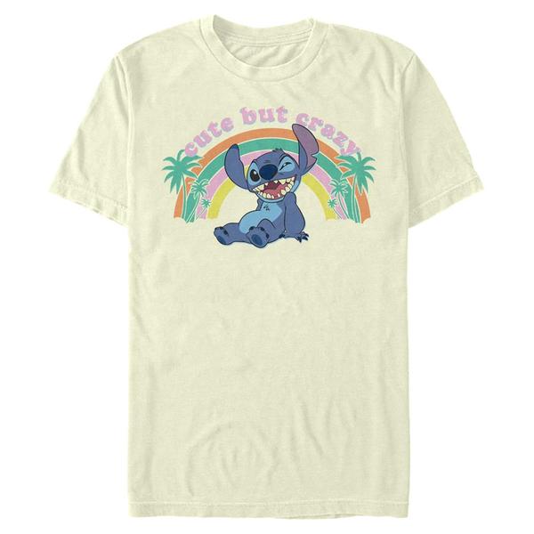 Aperçu: Disney - Lilo & Stitch - Stitch Hawkins 3D Text - Homme T-shirt - Crème - Devant
