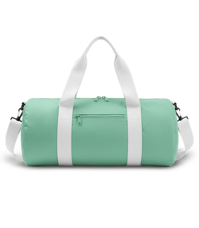 BagBase Retro Sports Bag - Mint Green / White - Front
