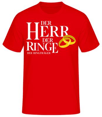 Der Herr Der Ringe - Männer Basic T-Shirt - Rot - Vorne