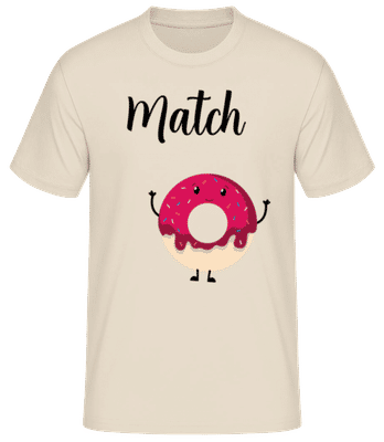 It Is A Match 2 - Pánske basic tričko - Krémová - Predné