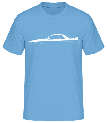 'Nissan Skyline GT-R (R32)' Silhouette - T-shirt standard Homme - Bleu clair - Devant