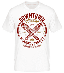 Downtown Plumbing · Men's Basic T-Shirt