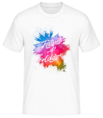 Festival Of Colors - Men's Basic T-Shirt - White - Front