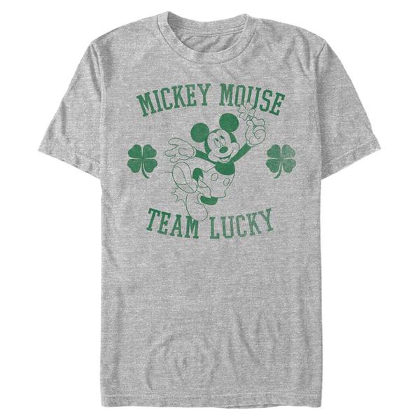 Aperçu: Disney Classics - Mickey Mouse - Mickey & přátelé Team Lucky - Homme T-shirt - Gris chiné - Devant