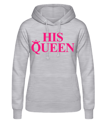 His Queen Pink - Women's Hoodie - Heather grey - Front