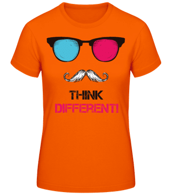 Think Different Hipster - Camiseta para mujer B&C - Naranja - delante
