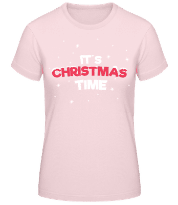 It's Christmas Time - Dámské basic tričko - Růžová - Napřed