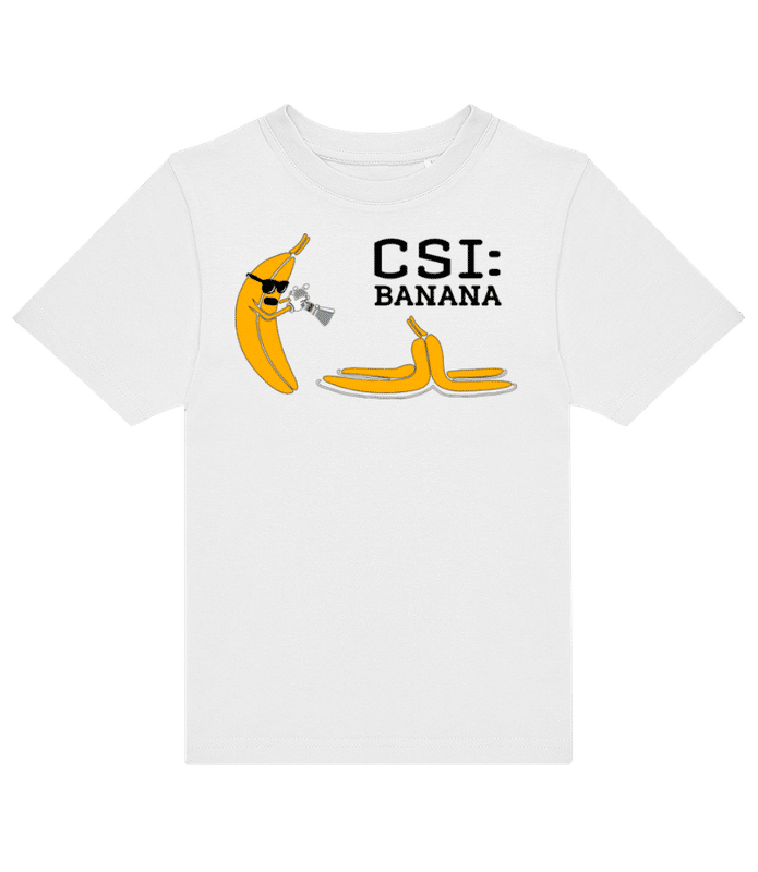 Preview: CSI Banana - Kids B&C T-Shirt - White - Front