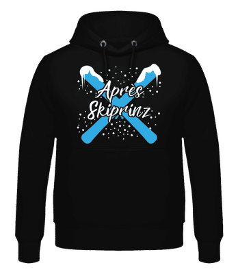 Après Skiprinz - Männer Hoodie - Schwarz - Vorne