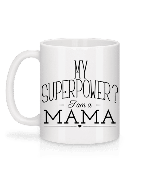 Aperçu: Superpower Mama - Mug en céramique blanc - Blanc - Derrière