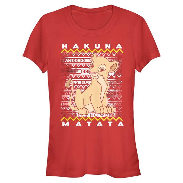 Aperçu: Disney - Le Roi lion - Nala Hakuna - Femme T-shirt - Rouge - Devant