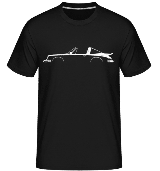 Aperçu: 'Porsche 911 Targa Whale.' Silhouette -  T-Shirt Shirtinator homme - Noir - Devant