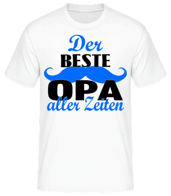 Bester Opa Aller Zeiten - Männer Basic T-Shirt - Weiß - Vorne