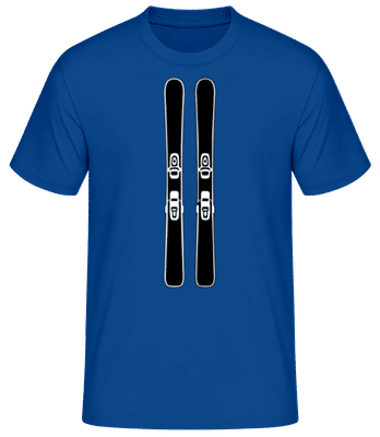 Lyžovanie - Pánske basic tričko - Kráľovská modrá - Predné