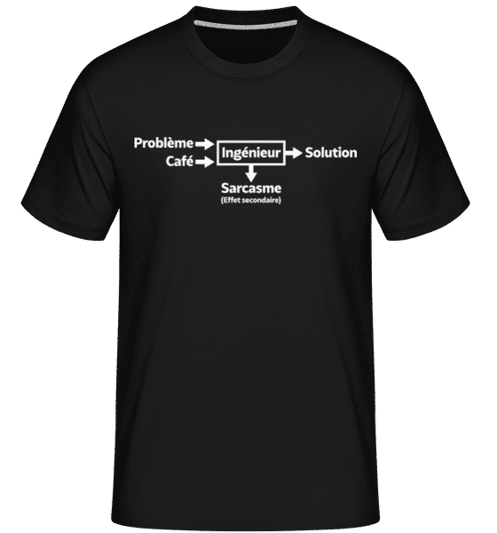 Aperçu: Ingénieur -  T-Shirt Shirtinator homme - Noir - Devant