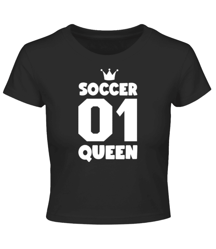 Vorschau: Soccer Queen - Crop T-Shirt - Schwarz - Vorne