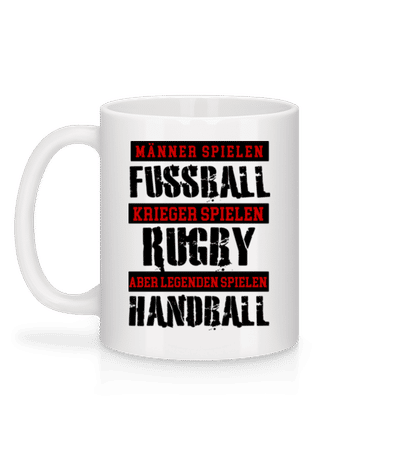 Legenden Spielen Handball - Tasse - Weiß - Hinten