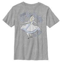 Disney - Alenka v říši divů - Alice UnBirthday - Dětské Tričko - Melírově šedá - Napřed
