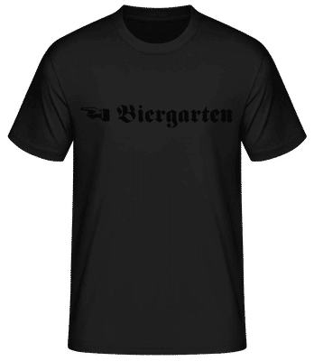 Biergarten - Männer Basic T-Shirt - Schwarz - Vorne
