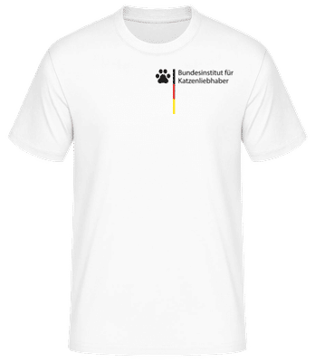 Bundesinstitut Für Katzenliebhaber - Männer Basic T-Shirt - Weiß - Vorne