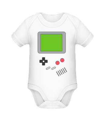 Déguisement Gameboy - Body manches courtes bio - Blanc - Devant