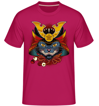 Samurai Cat -  T-Shirt Shirtinator homme - Magenta - Devant