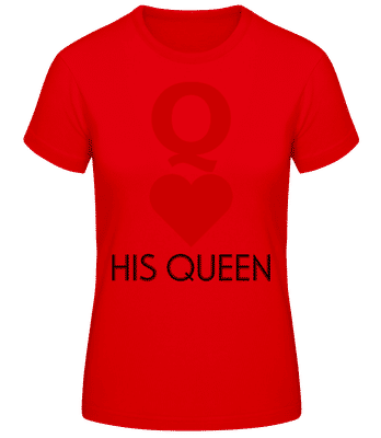 His Queen - Women's Basic T-Shirt - Red - Front