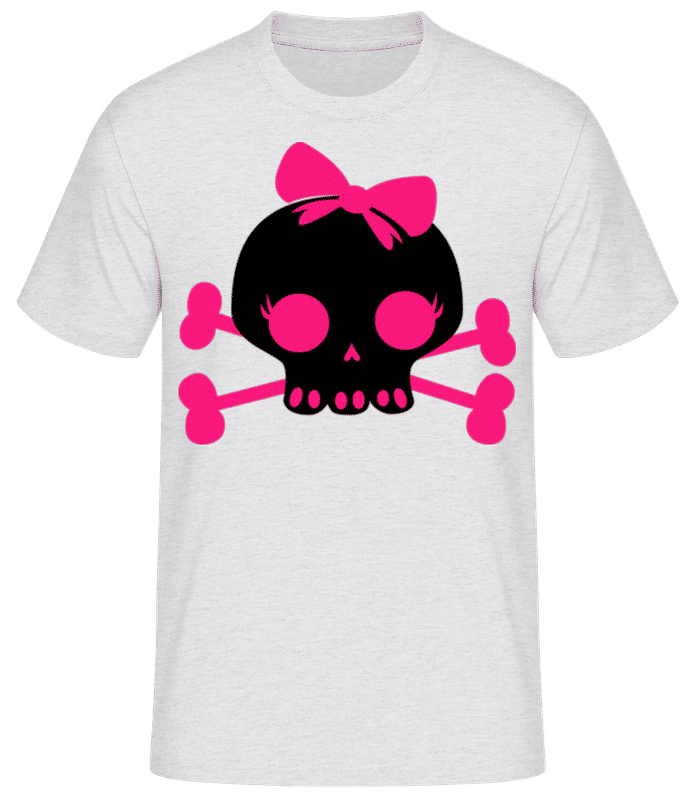 Preview: Emo Skull Pink Loop - Men's Basic T-Shirt - Heather grey - Front