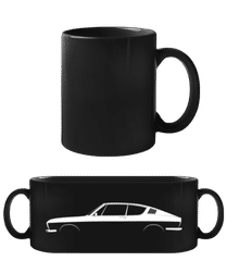 'Audi 100 Coupe S C1' Silhouette · Schwarze Tasse