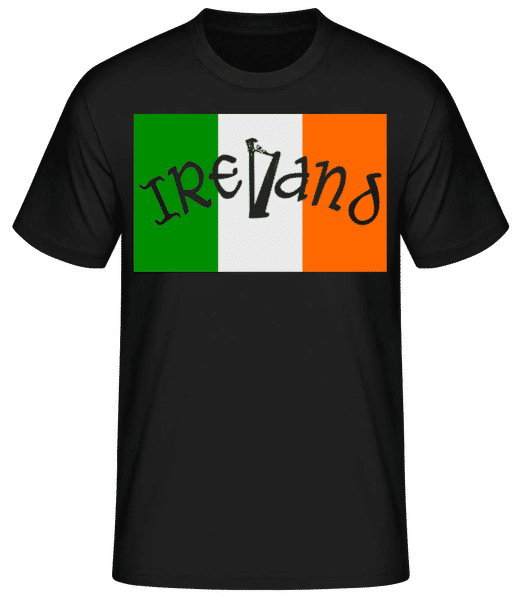 Aperçu: Ireland Flag - T-shirt standard Homme - Noir - Devant