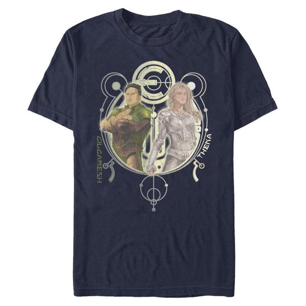 Aperçu: Marvel - Eternals - Duo Gilgamesh Thena - Homme T-shirt - Bleu marine - Devant
