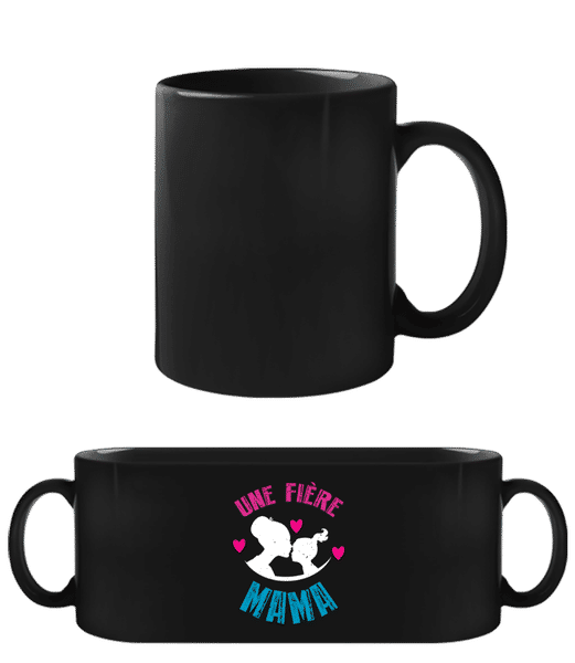 Aperçu: Une Fière Maman - Tasse Noire - Noir - Devant