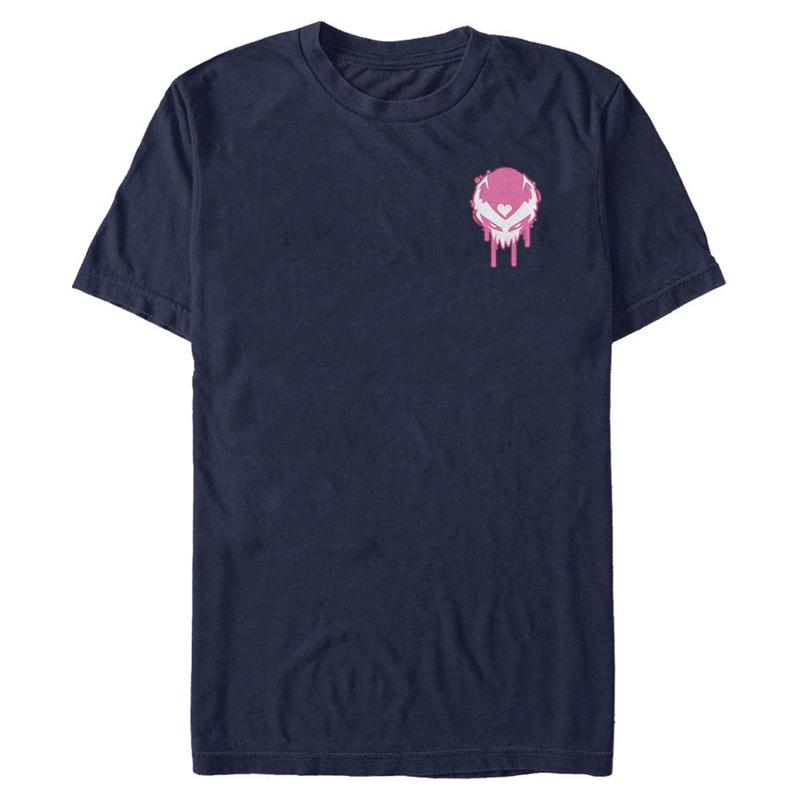 Vorschau: Marvel - Spider-Gwen Venomized Pink Badge - Männer T-Shirt - Marine - Vorne