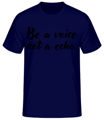 Be A Voice - Männer Basic T-Shirt - Marine - Vorne