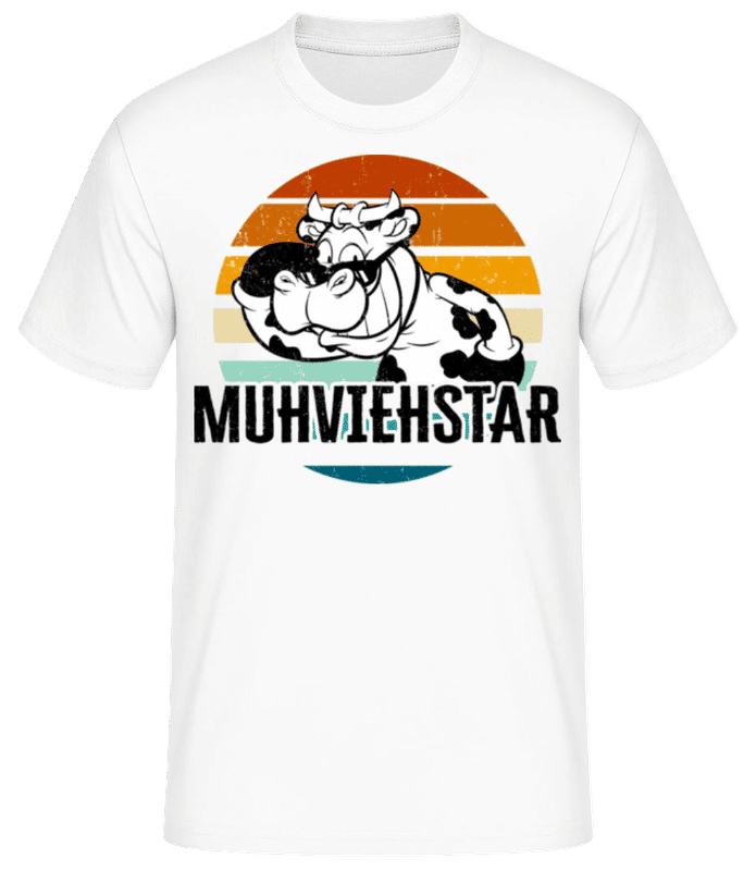 Vorschau: Muhviehstar - Männer Basic T-Shirt - Weiß - Vorne