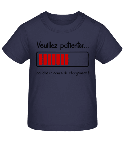 Aperçu: Couche En Cours De Chargement! - T-shirt Bébé - Bleu marine - Devant