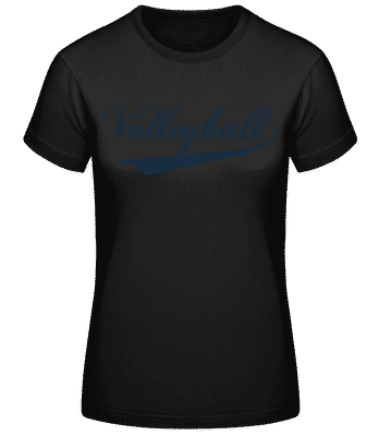Lettrage de volley-ball vert - T-shirt standard Femme - Noir - Devant
