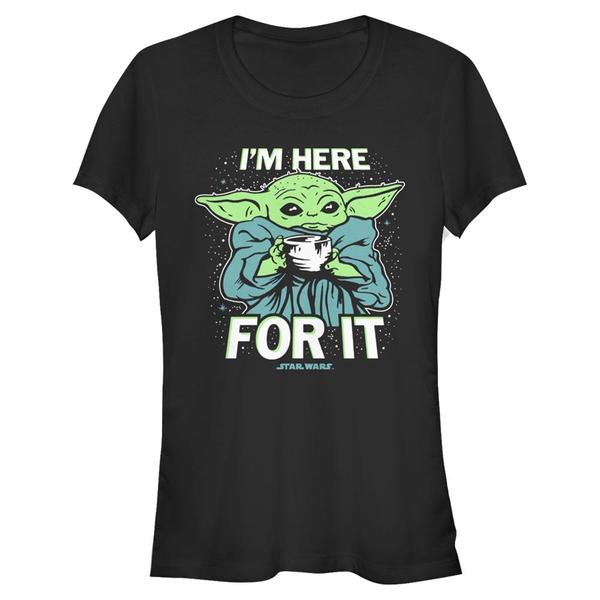 Aperçu: Star Wars - The Mandalorian - The Child Here For It - Femme T-shirt - Noir - Devant