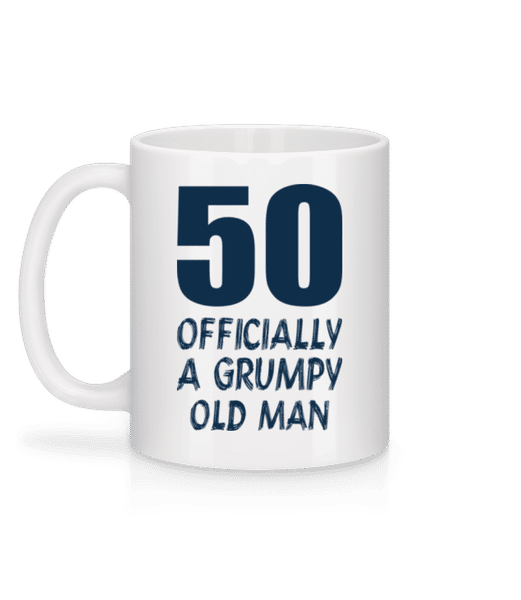 Aperçu: Officially Grumpy Old Man 50 - Mug en céramique blanc - Blanc - Derrière
