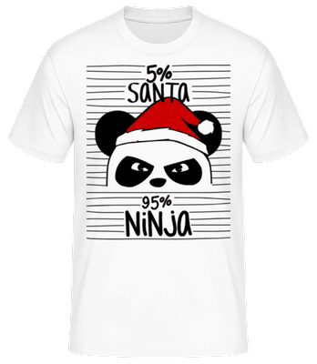 Santa Ninja Panda - T-shirt standard Homme - Blanc - Devant