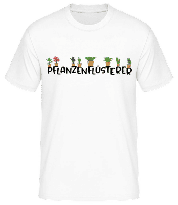 Pflanzenflüsterer - Männer Basic T-Shirt - Weiß - Vorne