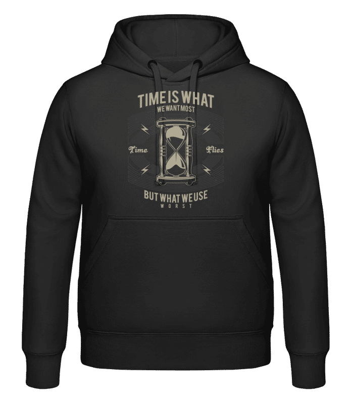Vorschau: Time - Unisex Hoodie - Schwarz - Vorne