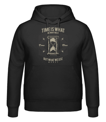 Time - Unisex Hoodie - Schwarz - Vorne