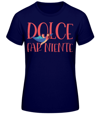 Dolce Far Niente - Women's Basic T-Shirt - Navy - Front