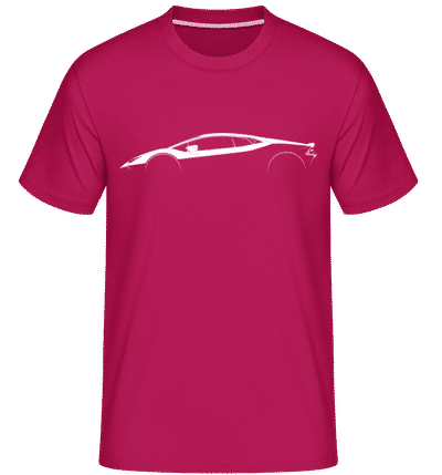 'Lamborghini Huracan Evo' Silhouette - Shirtinator Men's T-Shirt - Magenta - Front