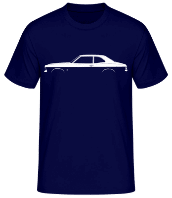 'Ford Cortina Mk III' Silhouette - Männer Basic T-Shirt - Marine - Vorne