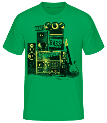 Beat Bass And Guitar - T-shirt homme B&C - Vert irlandais - Devant