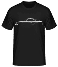 'Alpine A110 1300 G' Silhouette - Männer Basic T-Shirt - Schwarz - Vorne